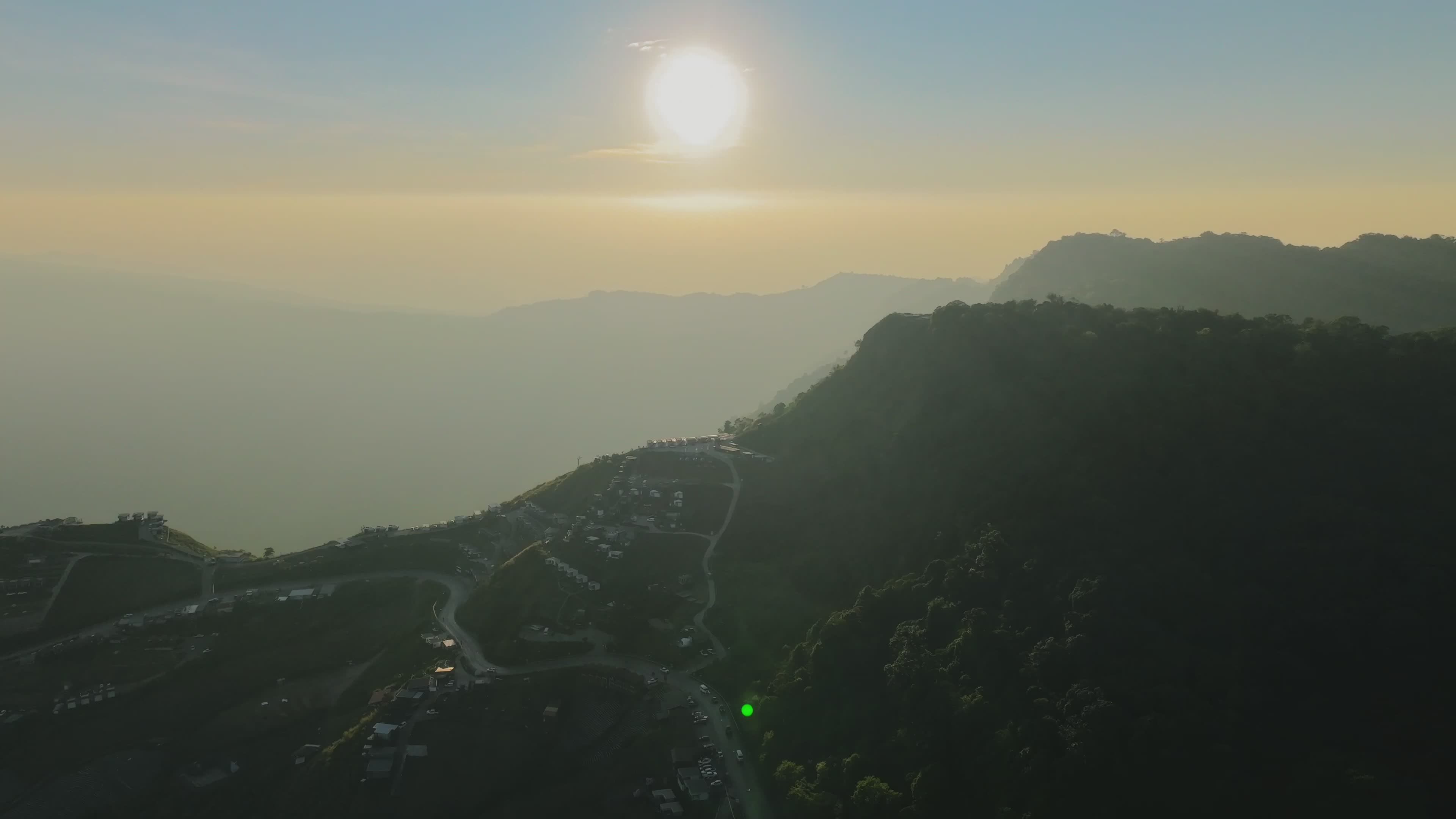 Stunning Aerial Sunset Over Mountain Landscape Free Stock Video Footage ...