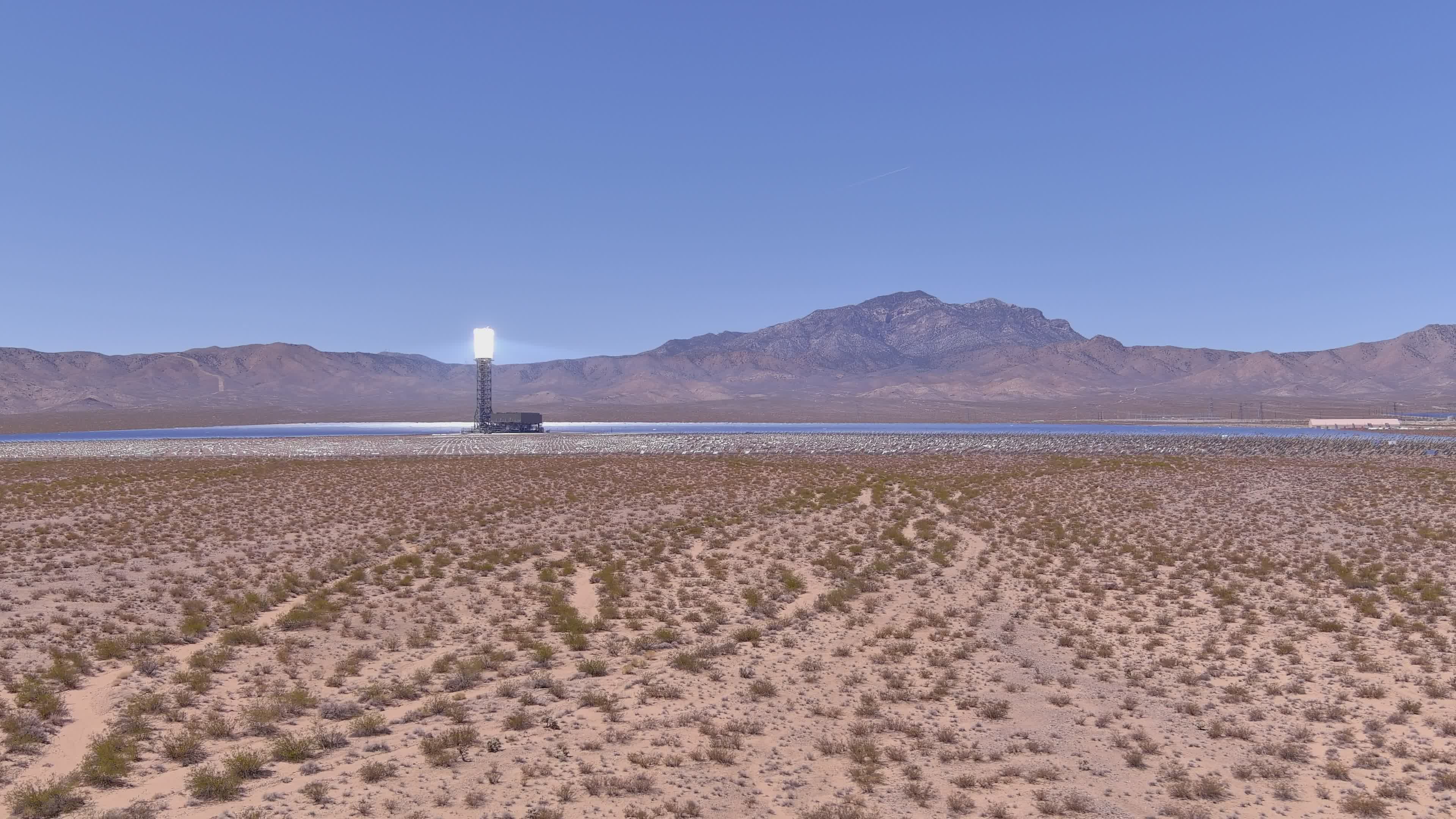 Aerial View of Desert Solar Farm in California Free Stock Video Footage ...