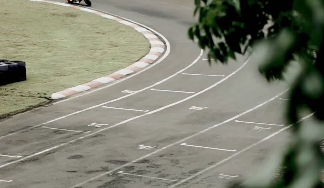 Fun Racer Outside Exciting Scooter Race on Outdoor Track Free Stock Video Footage ...