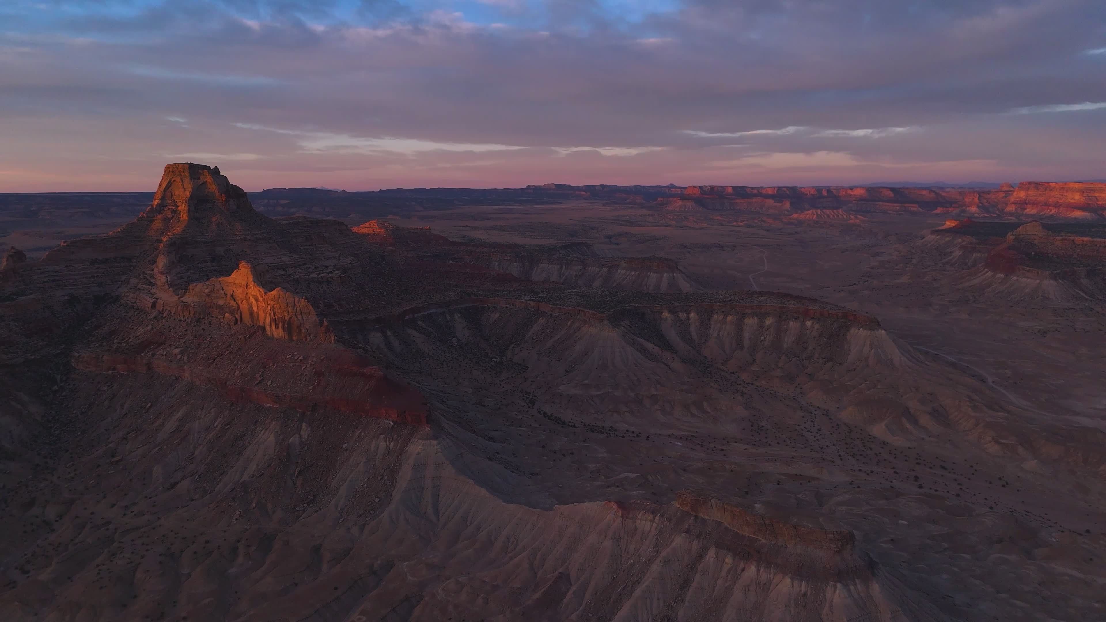 Aerial View of San Rafael Swell at Sunrise Free Stock Video Footage ...