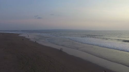 Drone Footage Of A Beach Shoreline