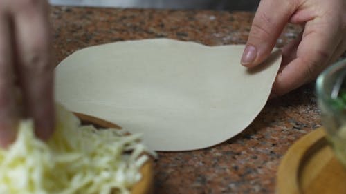 Making A Creamy Cheese Wontons