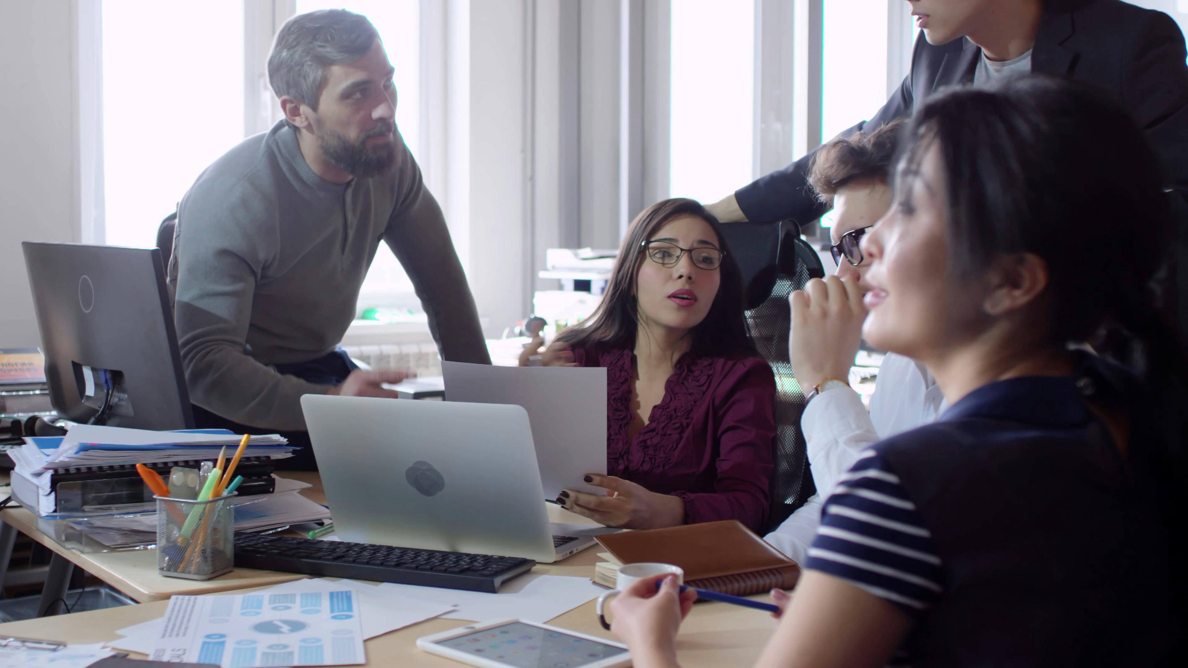 People Inside A Room Having A Discussion Free Stock Video Footage,  Royalty-Free 4K & HD Video Clip