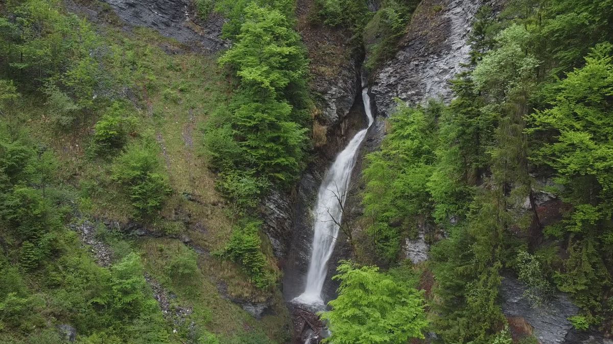 Drone Footage of a Waterfall Free Stock Video Footage, Royalty-Free 4K ...