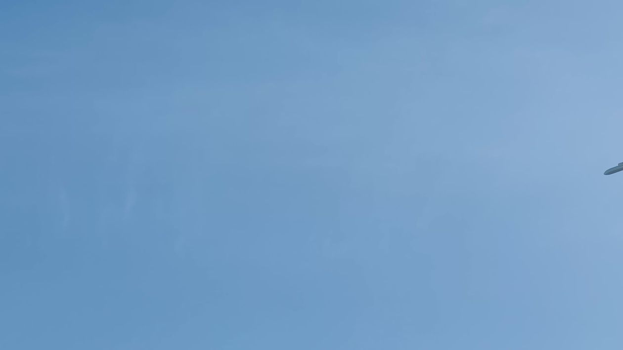 Airplane Flying in Clear Blue Sky Free Stock Video Footage, Royalty ...