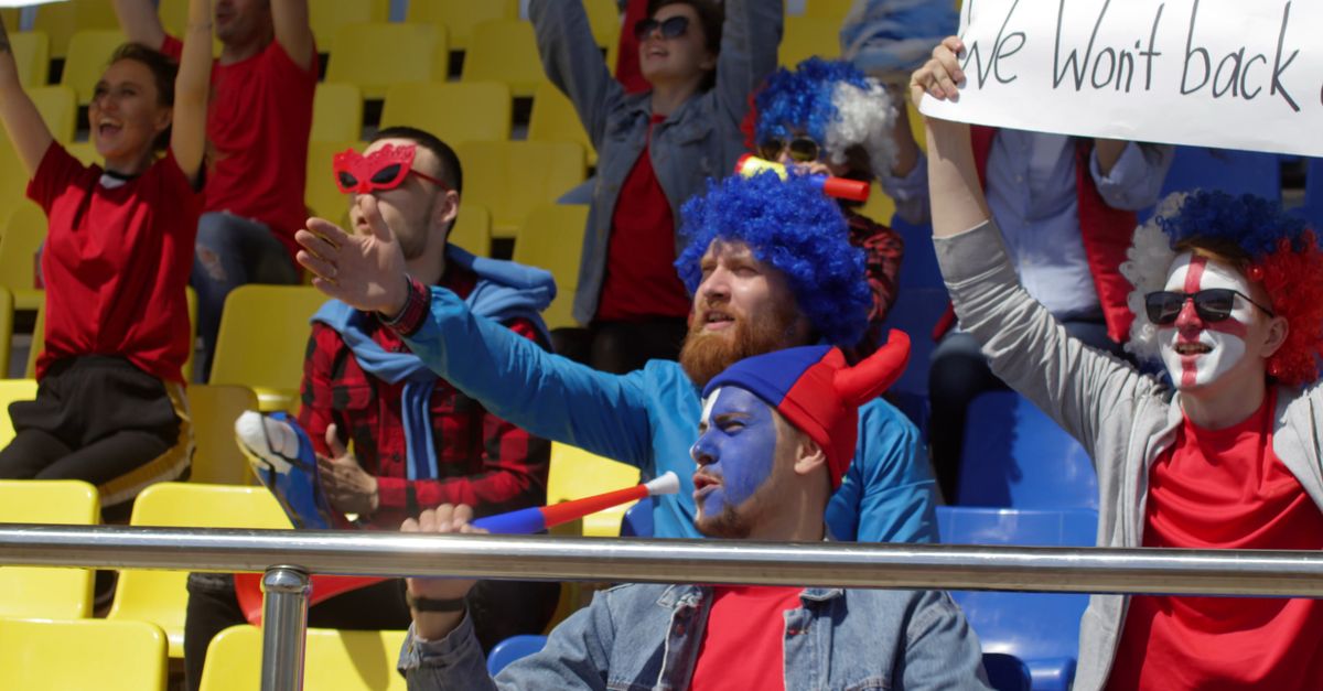 Fans Offering Support Loyal Fans Supporting Their Team In A Game Free Stock Video Footage ...