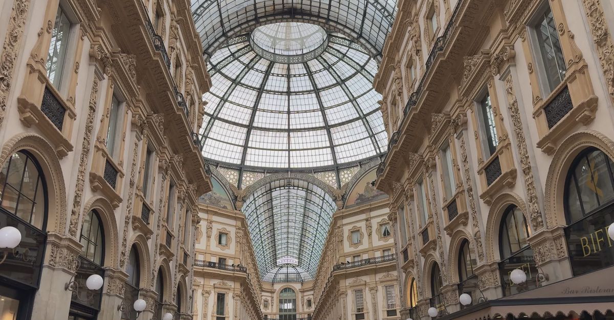 Stunning Interior of Galleria Vittorio Emanuele II Free Stock Video ...
