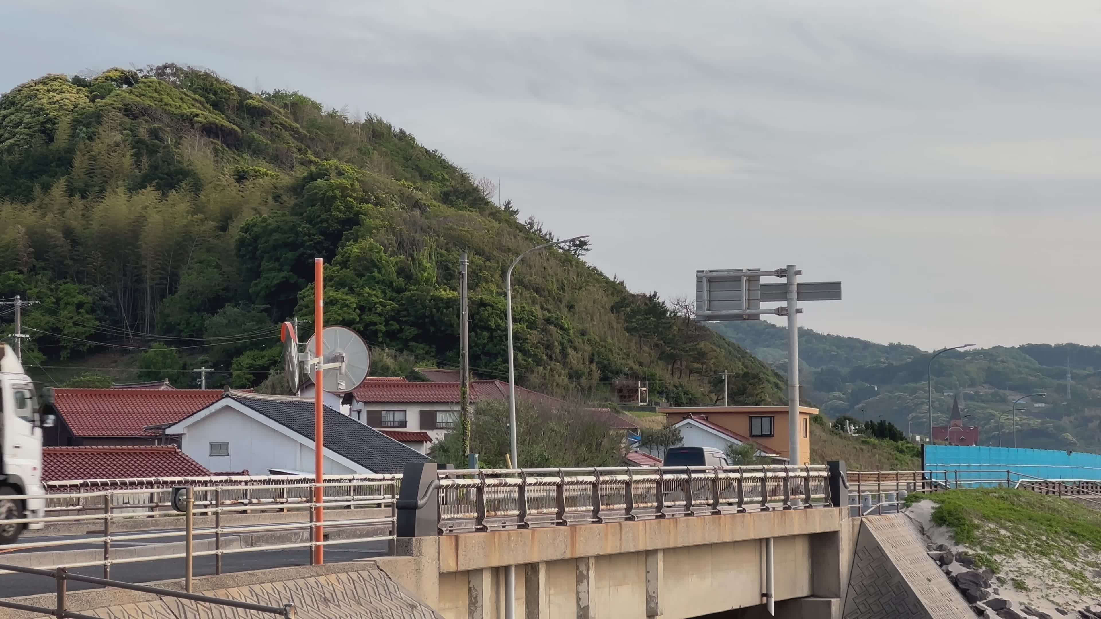 Trucks and Cars on Rural Bridge in Japan Free Stock Video Footage ...