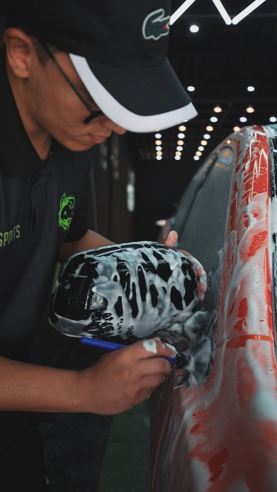Paint correction under studio lighting