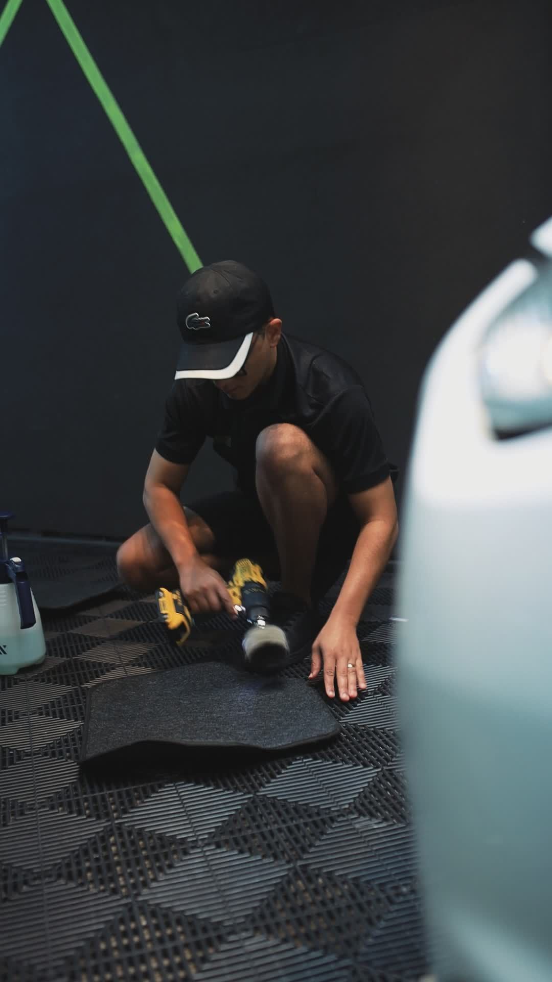 Precision Auto Detailing in Modern Garage Free Stock Video Footage ...