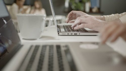 Mensen Die Op Hun Laptops In Een Kantoor Werken