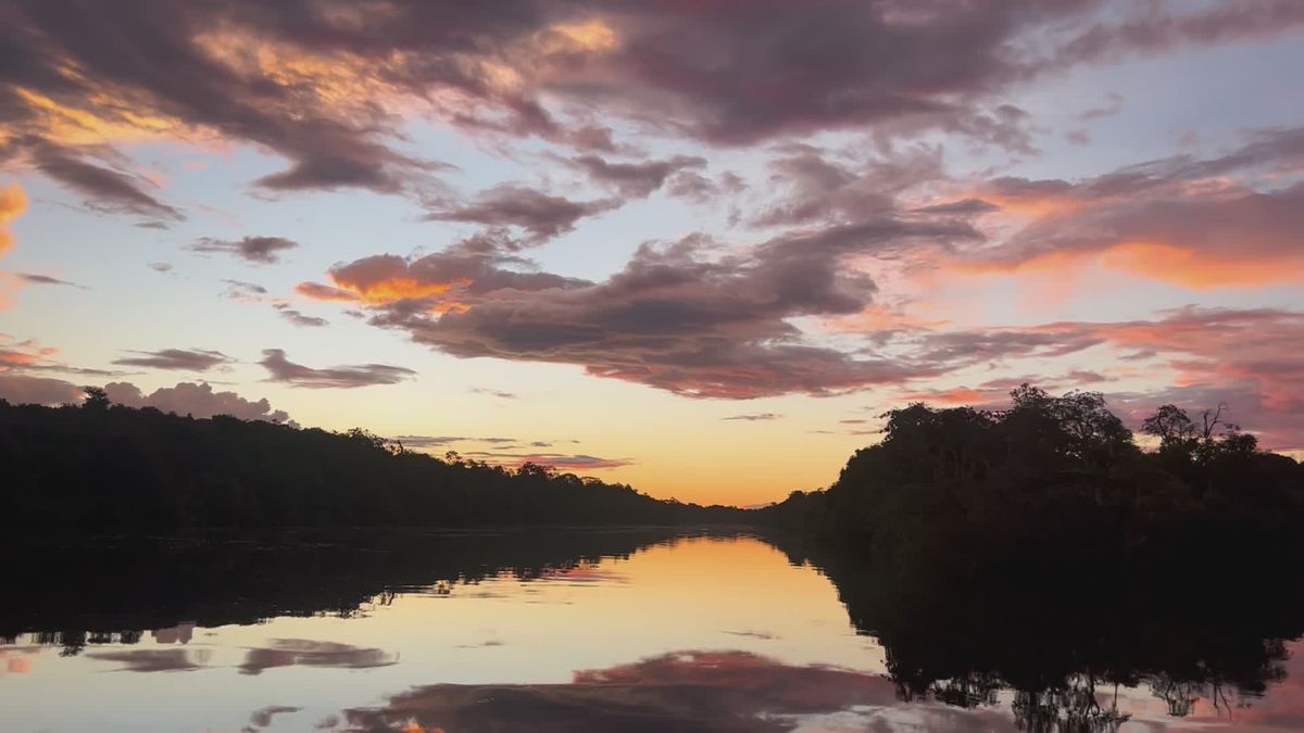 Serene Sunset Over Tranquil Lake Waters Free Stock Video Footage ...