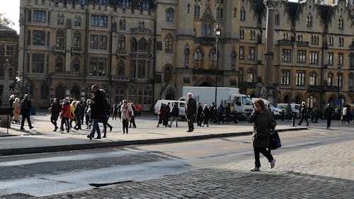 Street Footage Of People Walking
