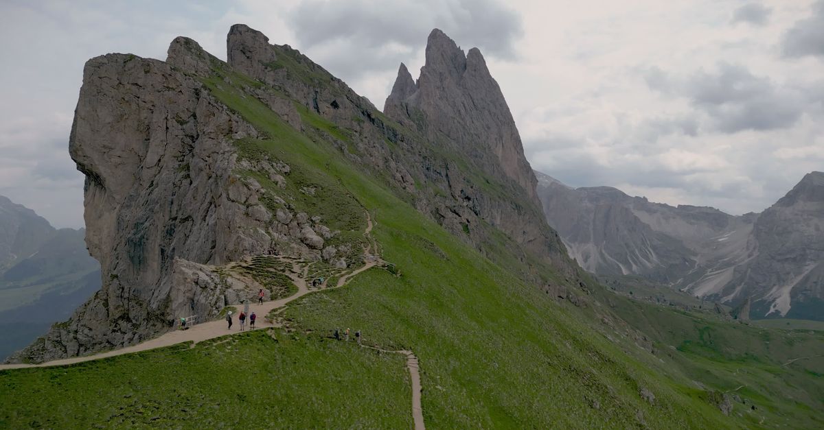 Secenda Ridge Majestic Seceda Ridge in the Dolomites Free Stock Video Footage ...