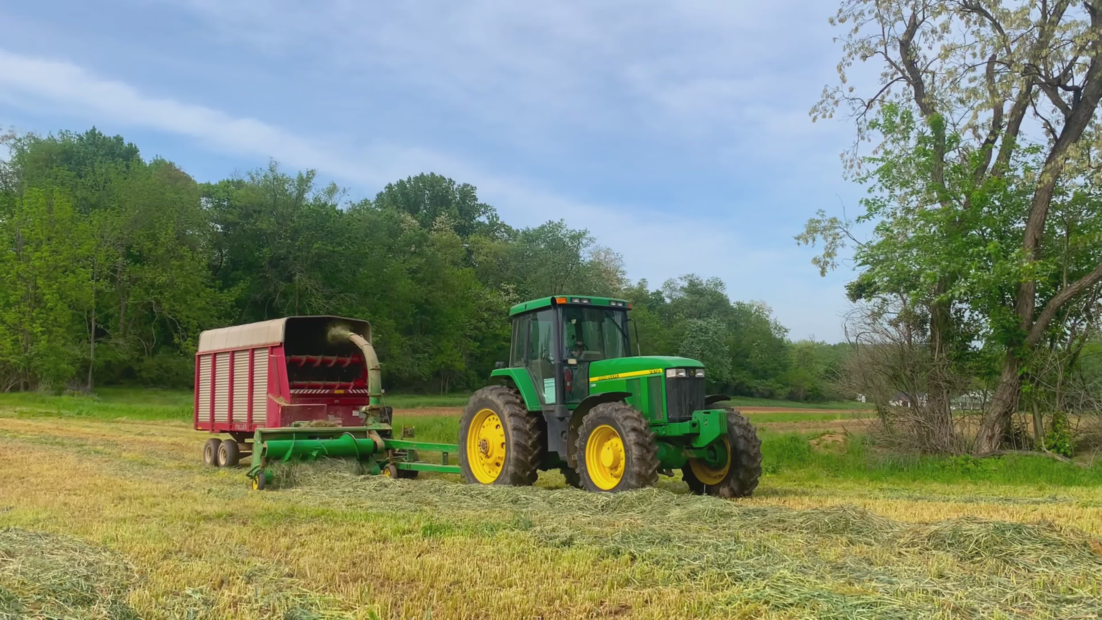 Tractor Harvesting in a Verdant Field Free Stock Video Footage, Royalty ...