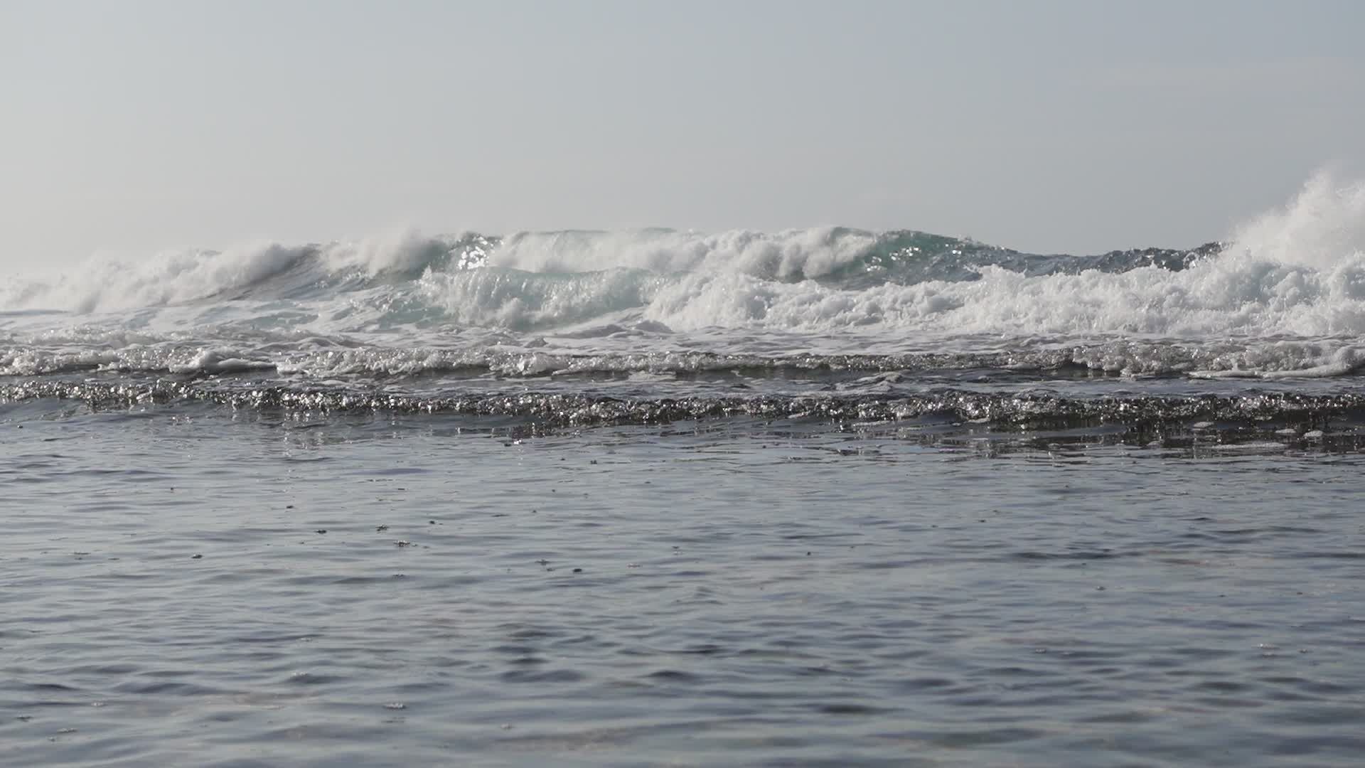 Majestic Ocean Waves Crashing on Shore Free Stock Video Footage ...