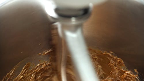 Caramel Candy Preparation Done In A Mixer Machine 