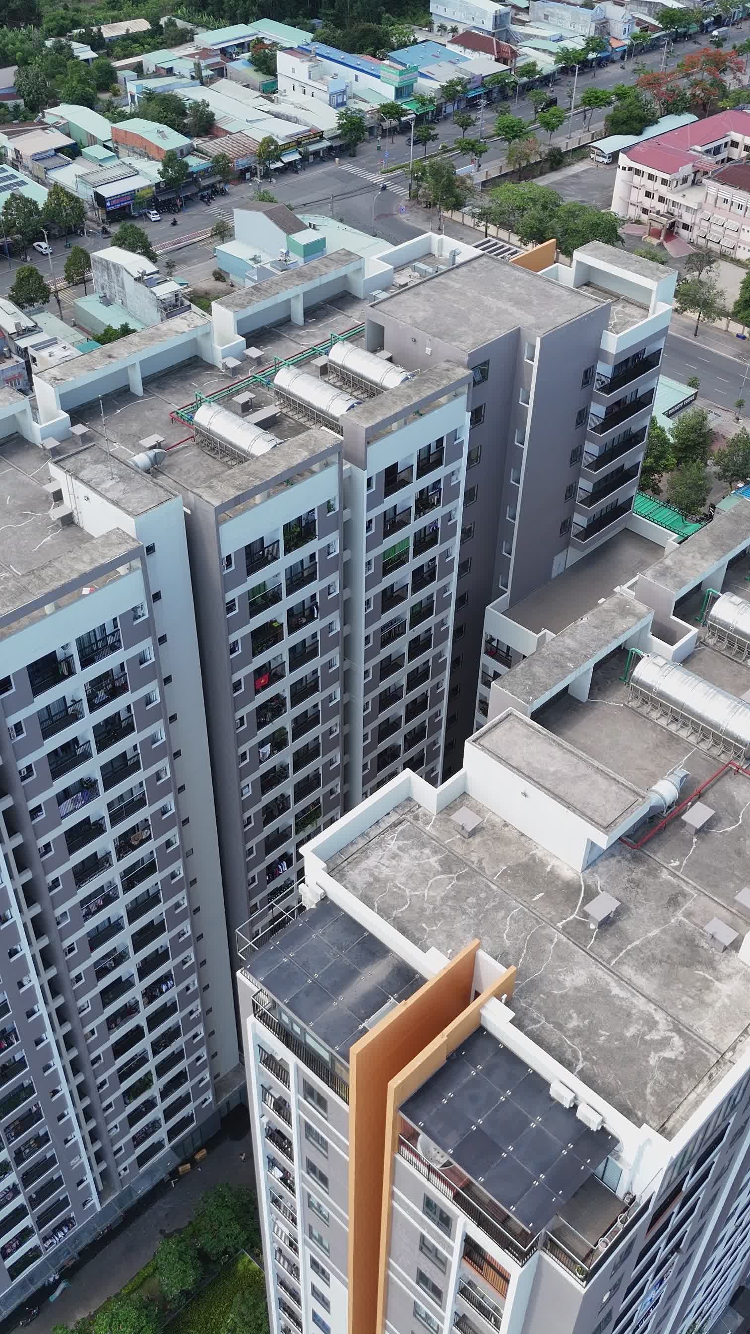Aerial View of Modern Residential Towers Free Stock Video Footage ...