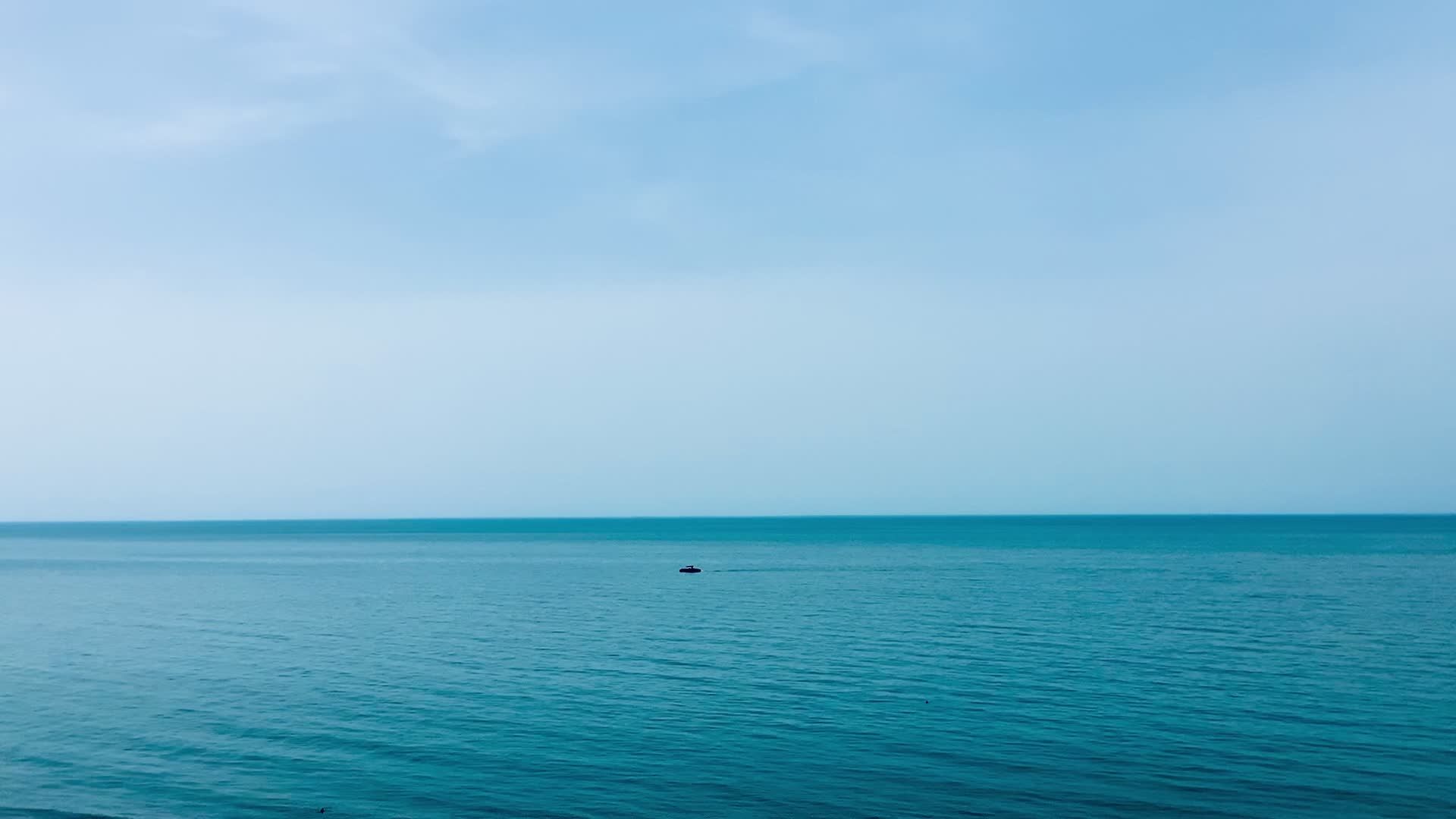 Serene Ocean Horizon under Clear Blue Sky Free Stock Video Footage ...