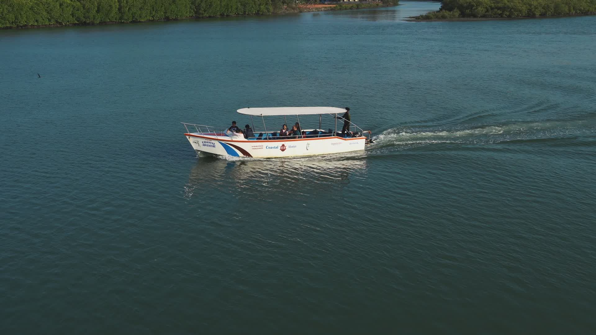Scenic Boat Ride on Tranquil Coastal Waters Free Stock Video Footage ...