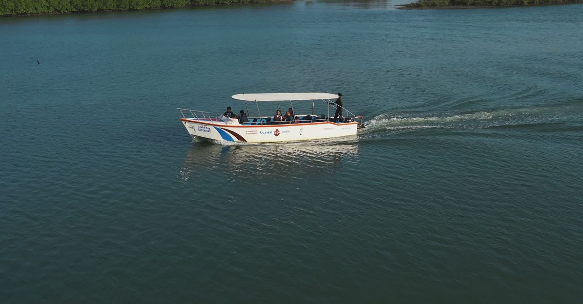 Beach Boats Ride Scenic Boat Ride on Tranquil Coastal Waters Free Stock Video Footage ...