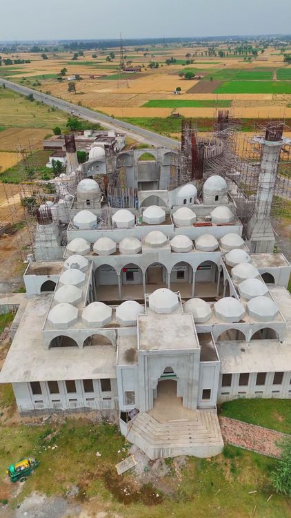 English Rural Mosque Aerial View of Unfinished Mosque in Rural Landscape Free Stock Video ...