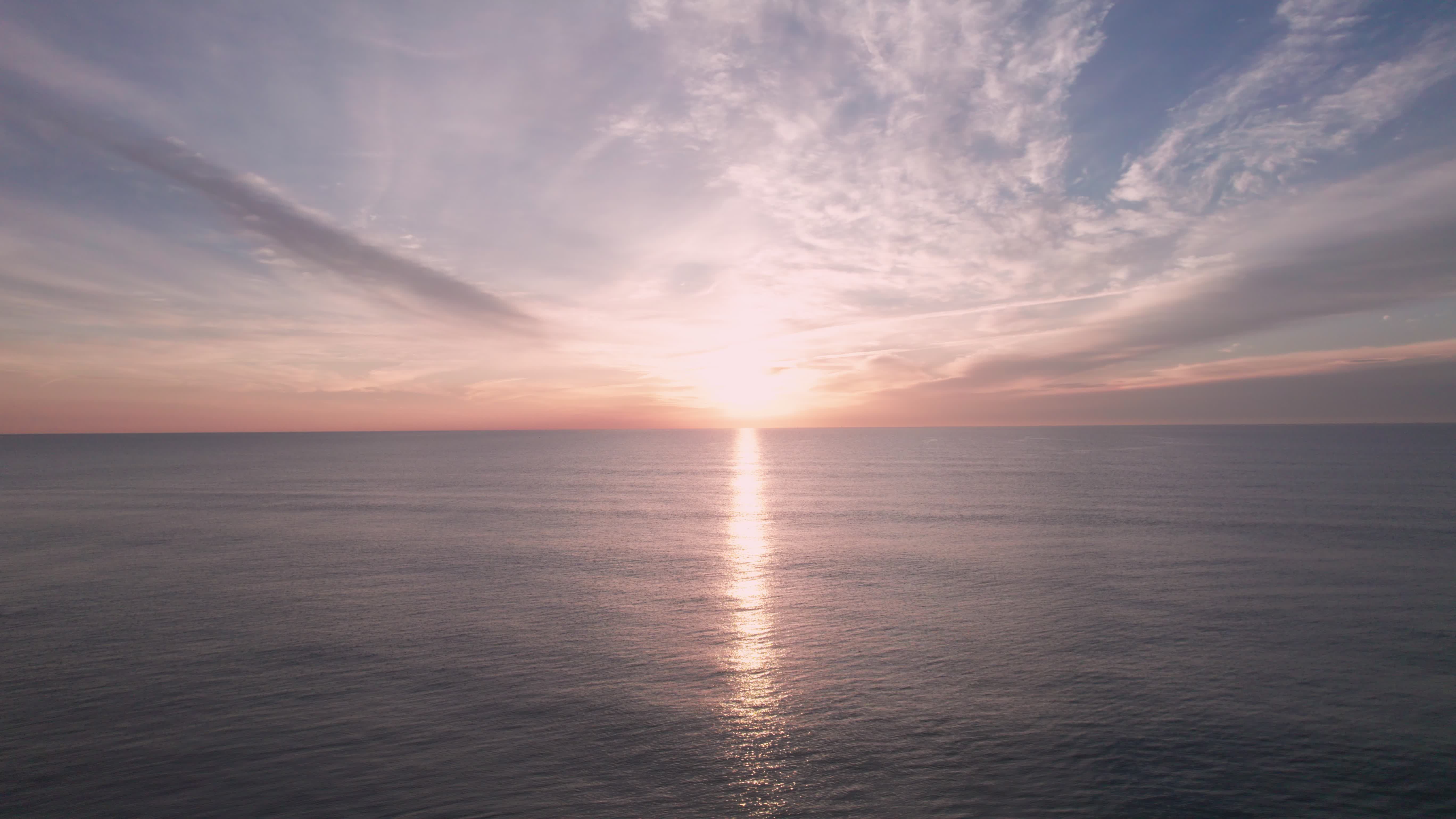 Relaxing Aerial Ocean Sunrise Footage Free Stock Video Footage, Royalty ...