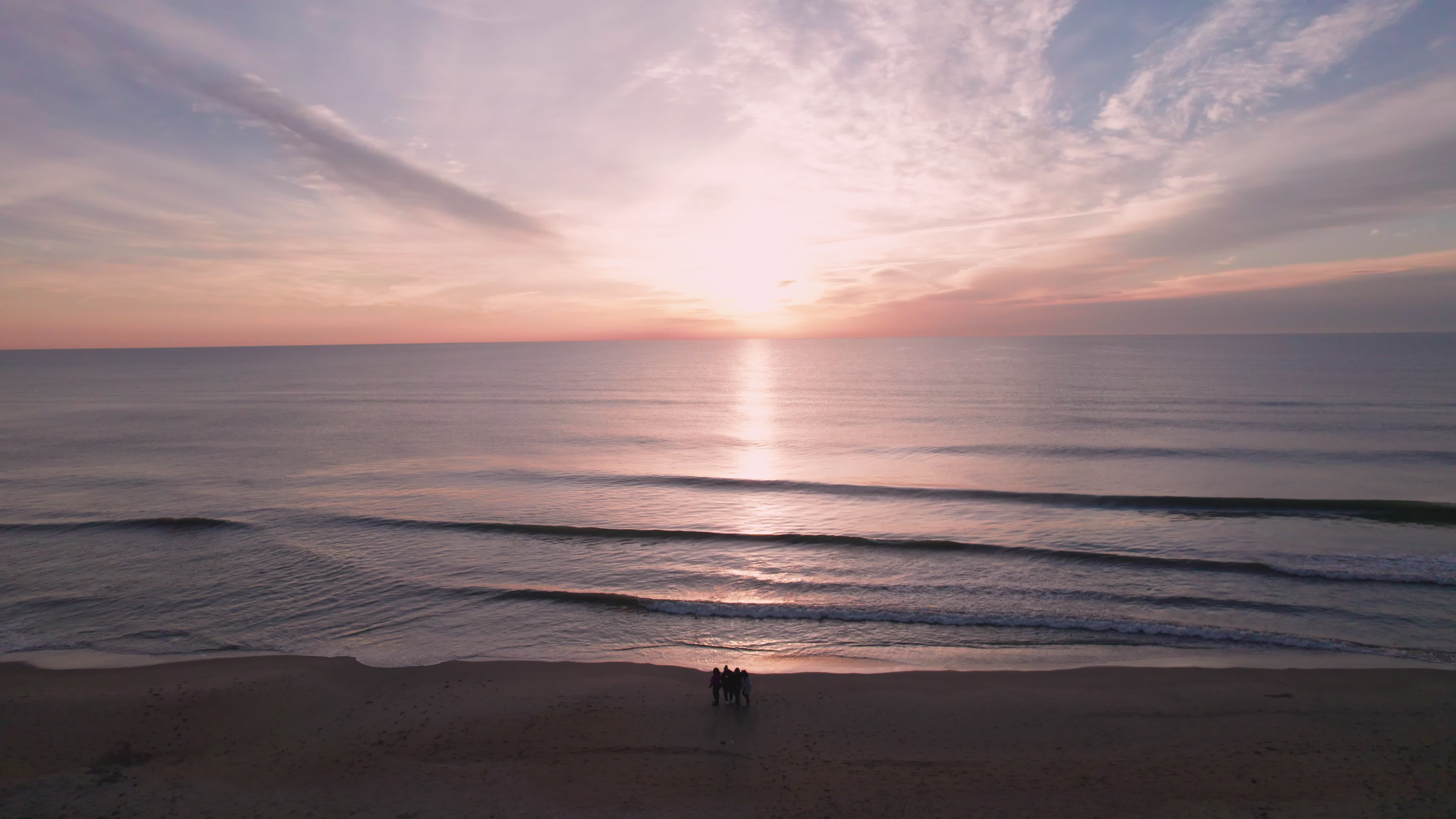 aerial view of a stunning beach sunrise 32132547