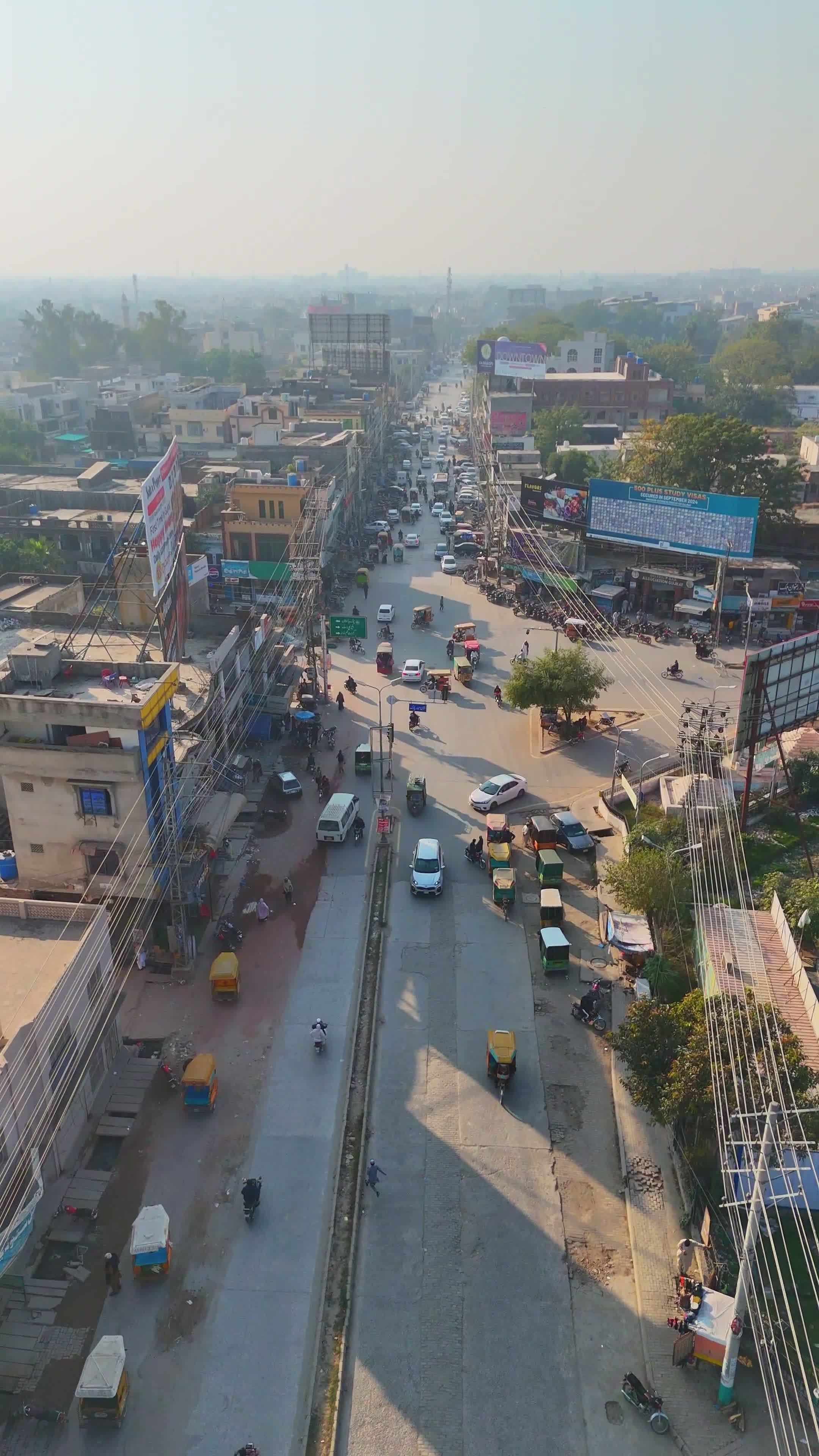 Aerial View of Busy City Street in Daytime Free Stock Video Footage ...
