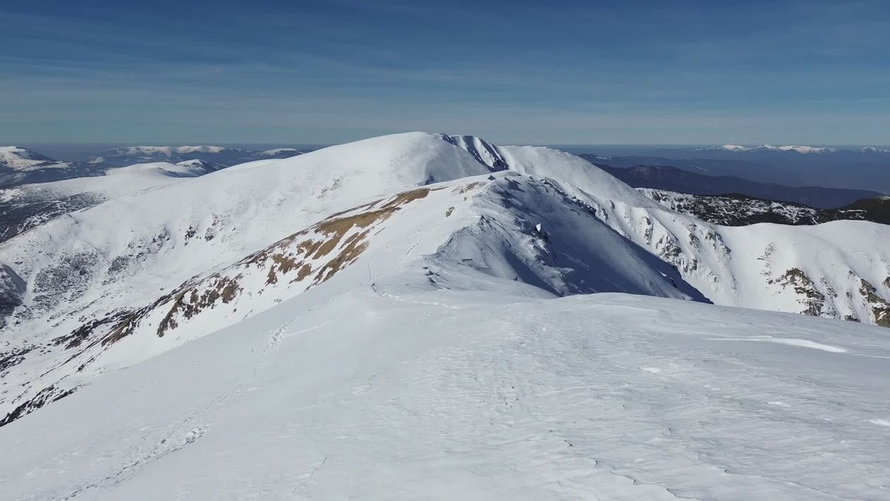 Breathtaking Snowy Mountain Aerial View Free Stock Video Footage ...