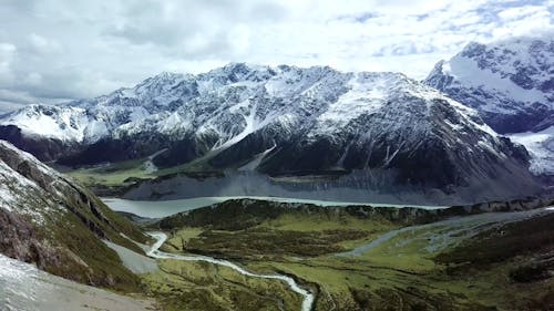 Icecaps Covering The Mountains Ranges