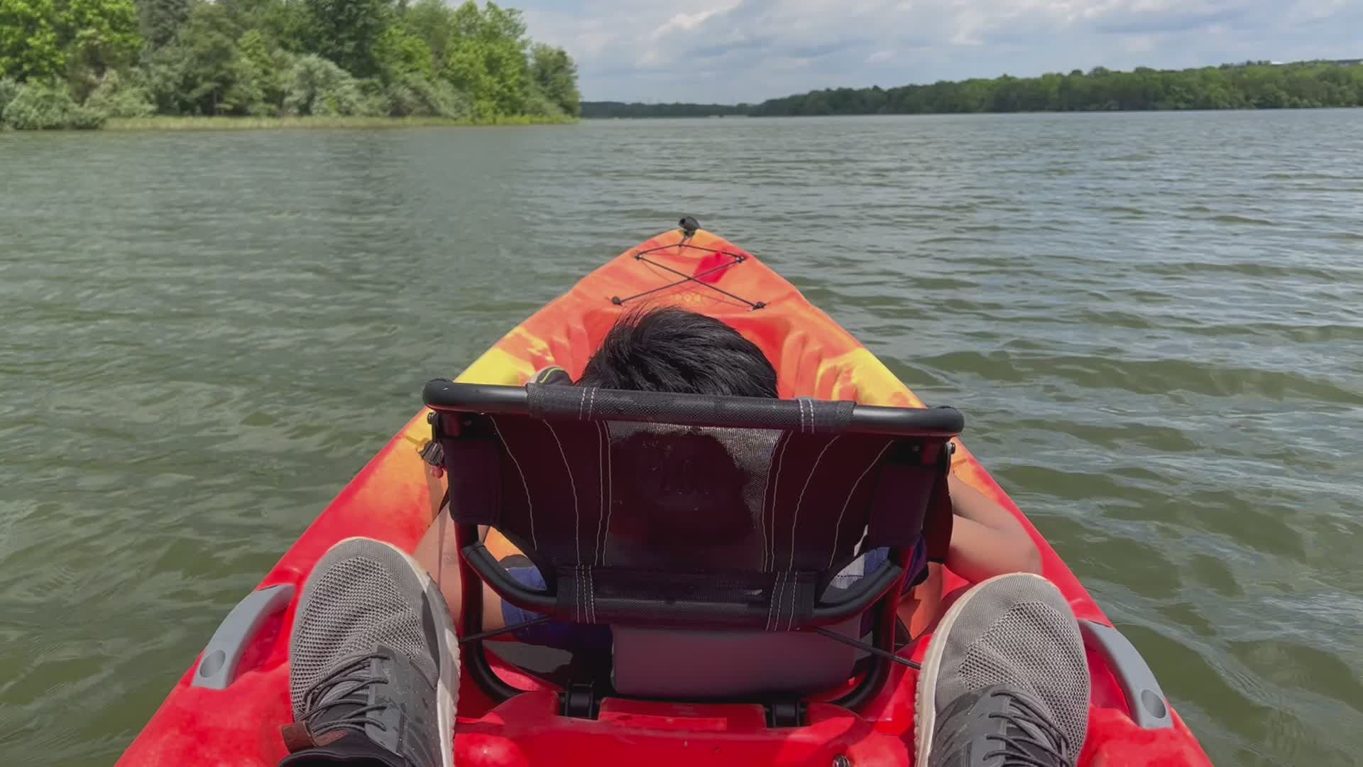 Relaxing Kayak Adventure on Serene Lake Free Stock Video Footage ...