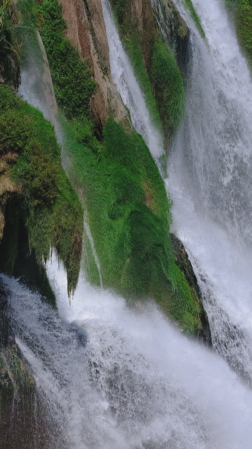 Majestic Waterfall Cascading Through Lush Forest Free Stock Video ...