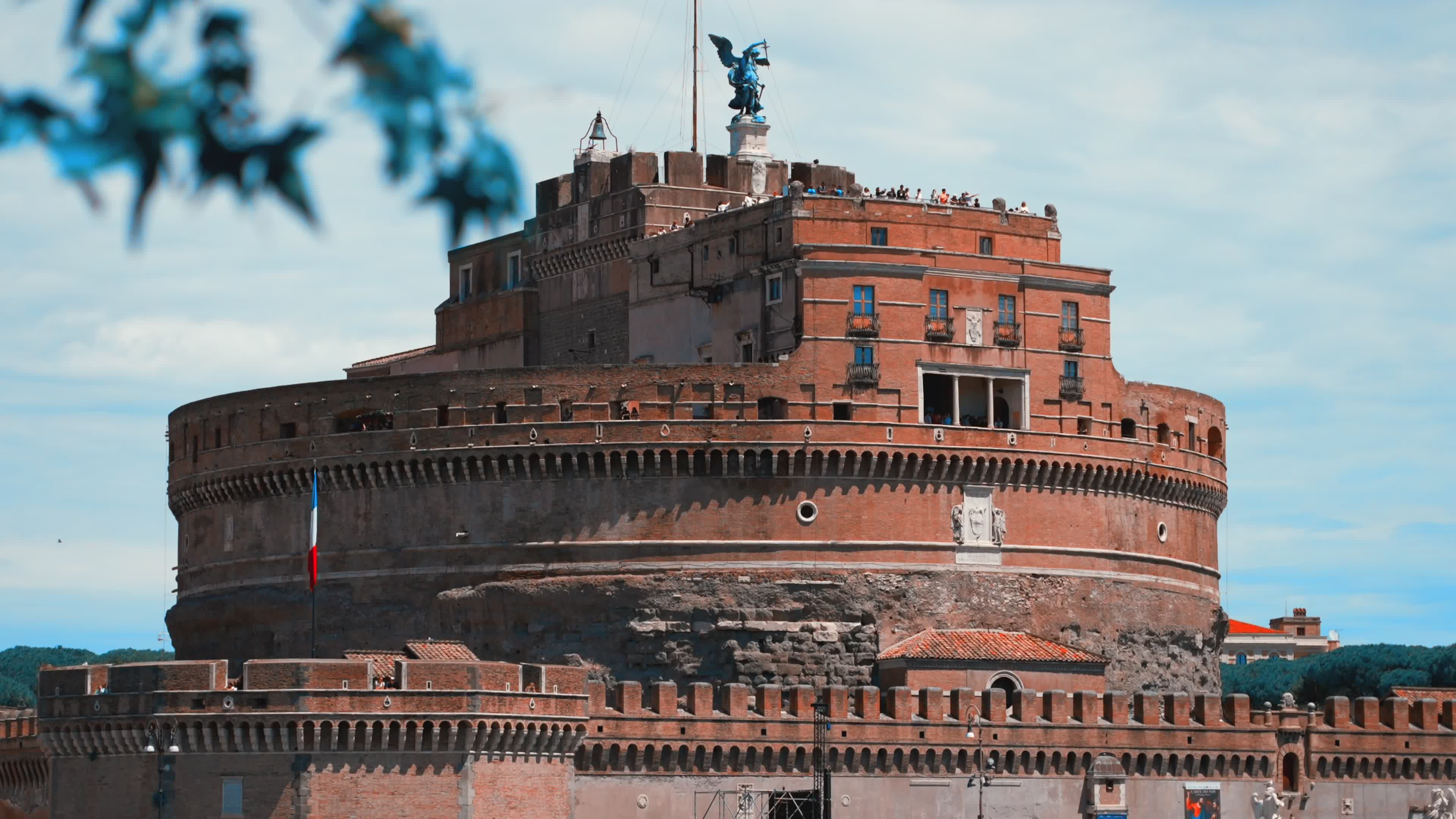 Majestic Castle Sant'Angelo in Rome Free Stock Video Footage, Royalty ...