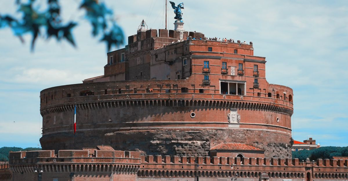 Castle Complicated Rome Majestic Castle Sant'Angelo in Rome Free Stock Video Footage, Royalty ...