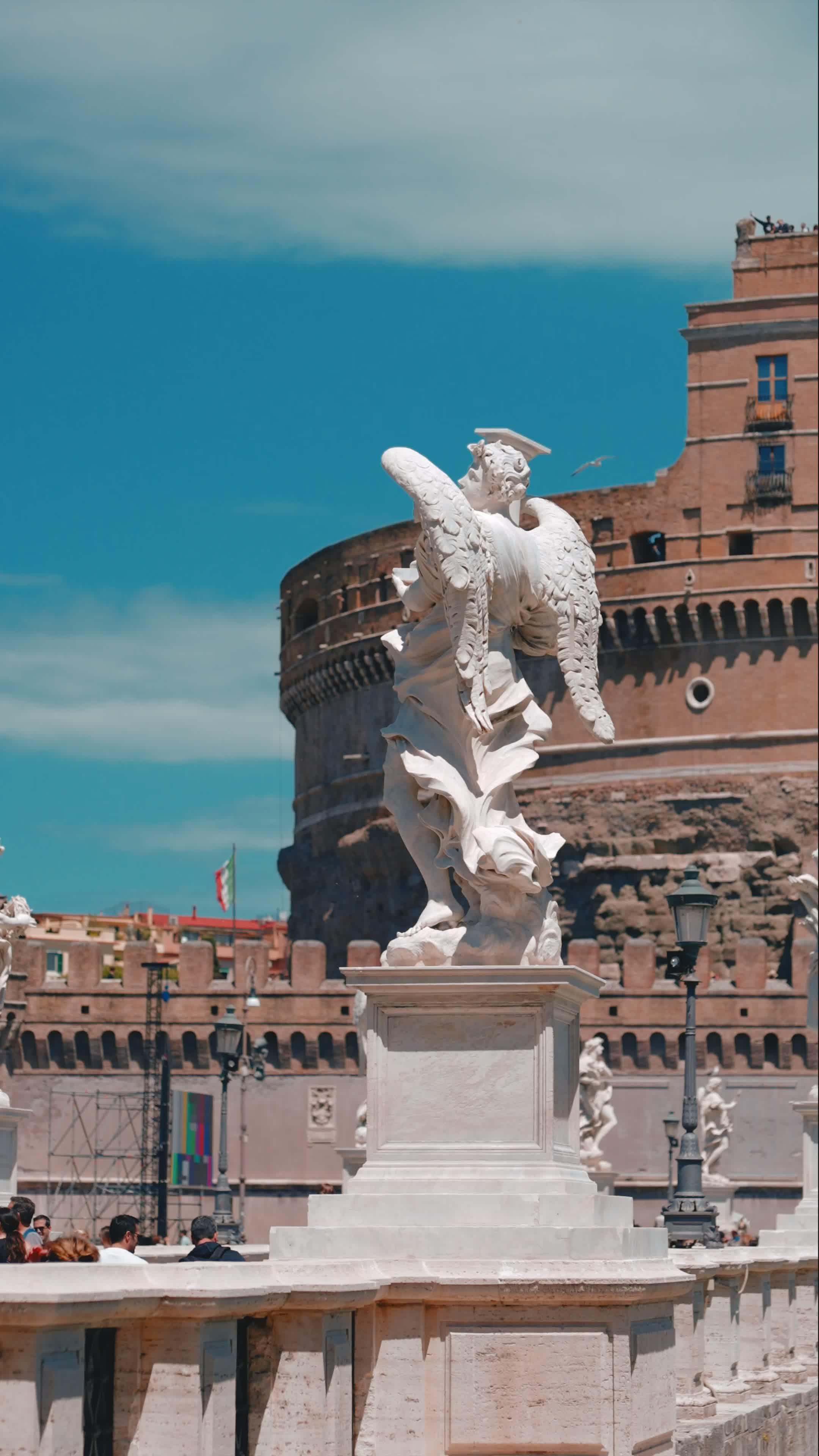Stunning View of Castel Sant'Angelo in Rome Free Stock Video Footage ...