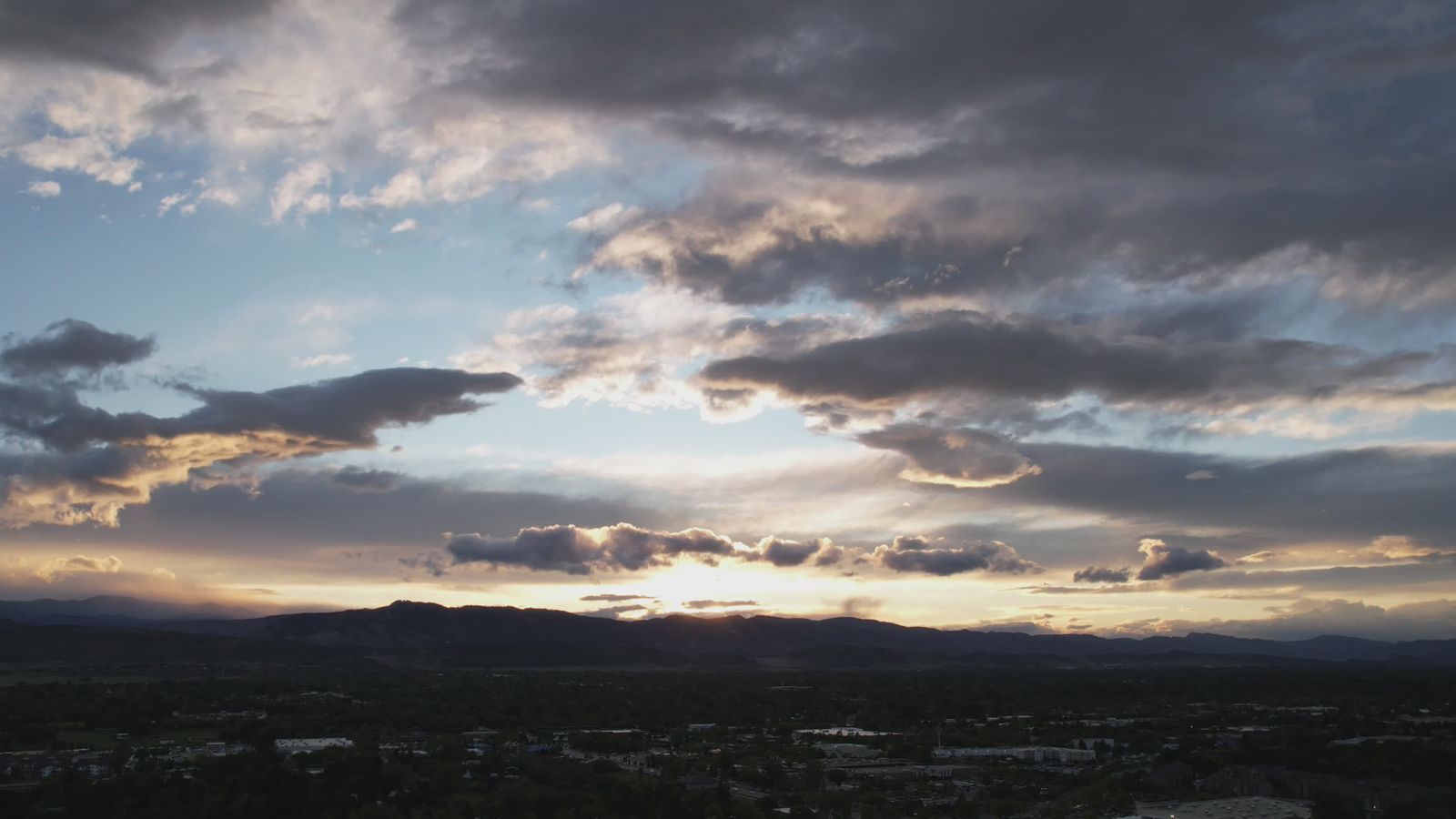 Stunning Aerial Sunset Over Serene Landscape Free Stock Video Footage ...