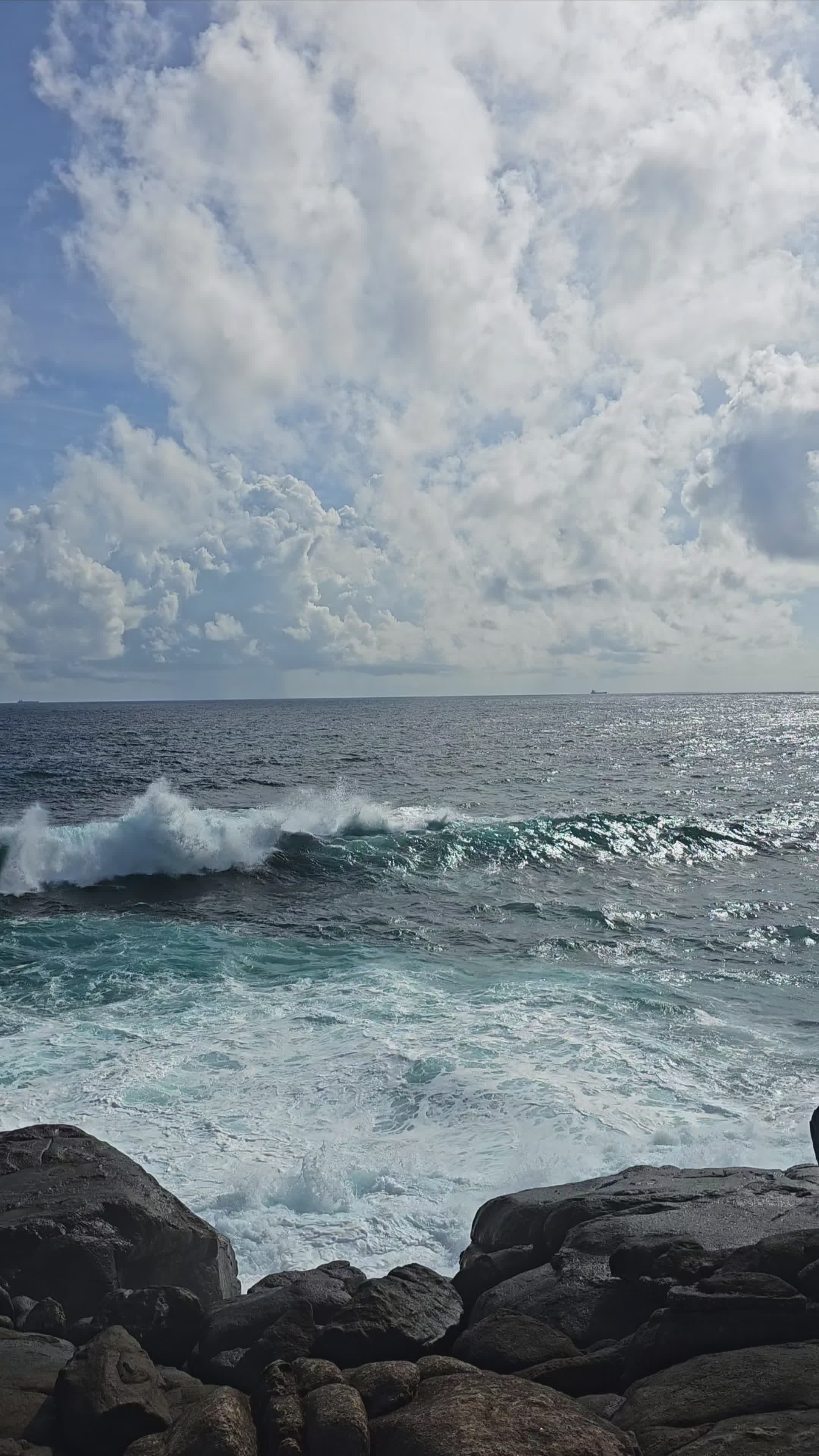 Ocean Waves Crashing Against Rocky Shore Free Stock Video Footage ...