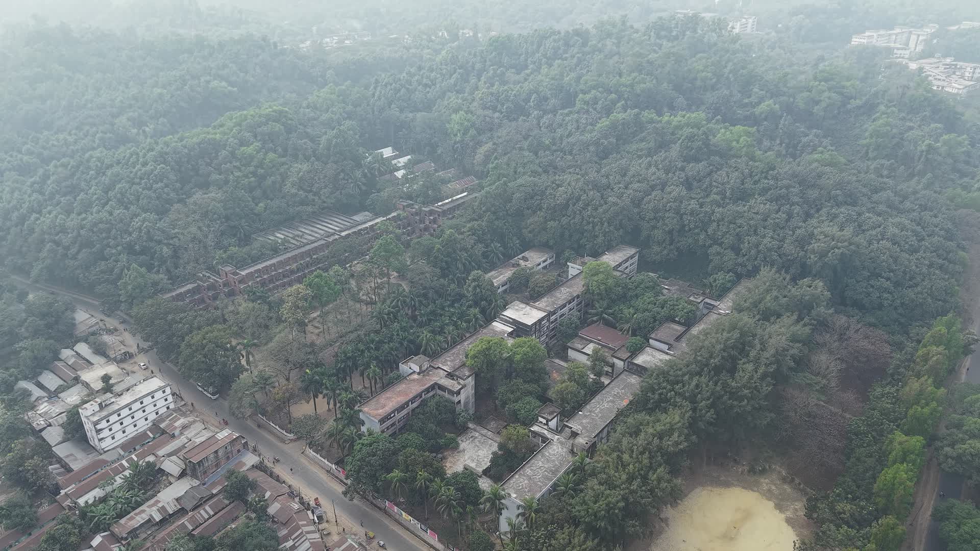 Aerial View of Chittagong University Campus Free Stock Video Footage ...