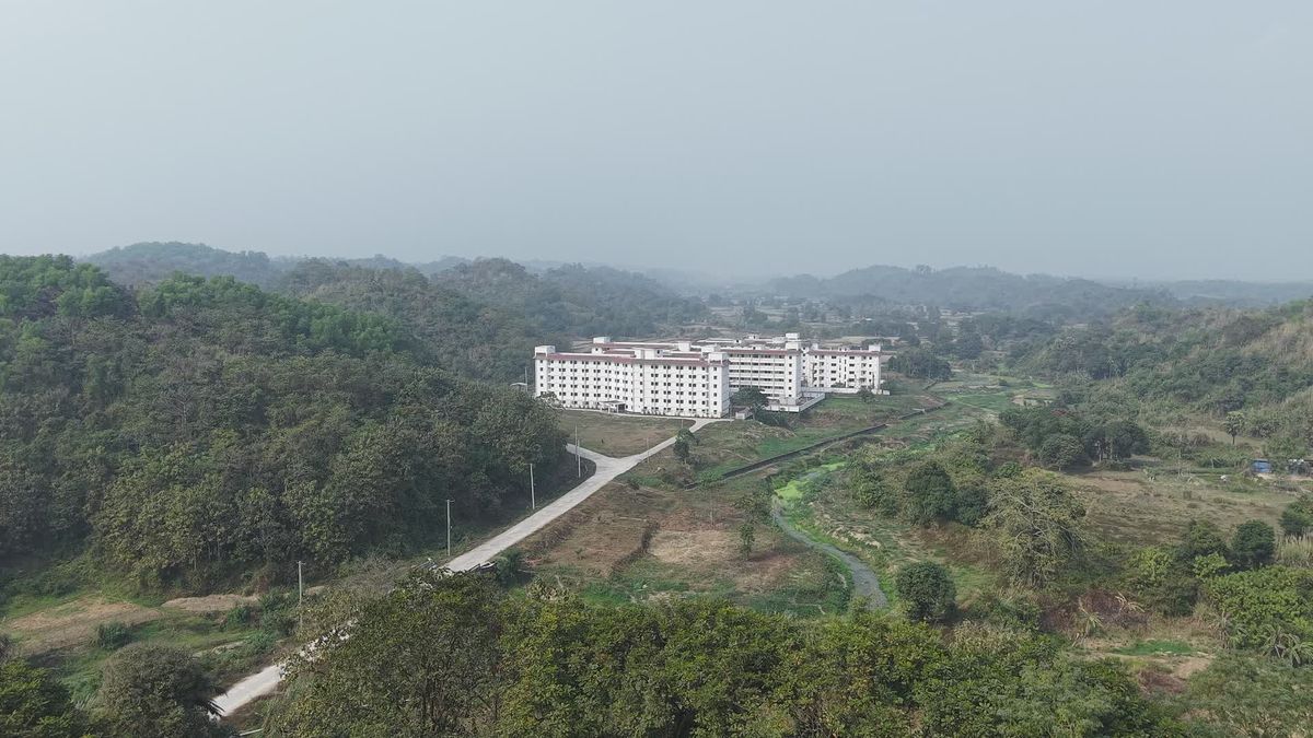 Aerial View of Chittagong University Campus Free Stock Video Footage ...