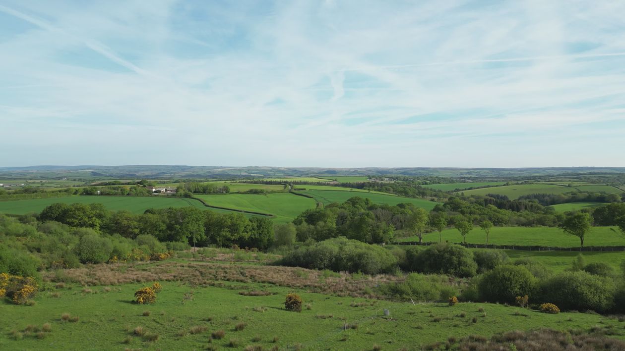 Stunning Aerial View of Devon Countryside Free Stock Video Footage ...
