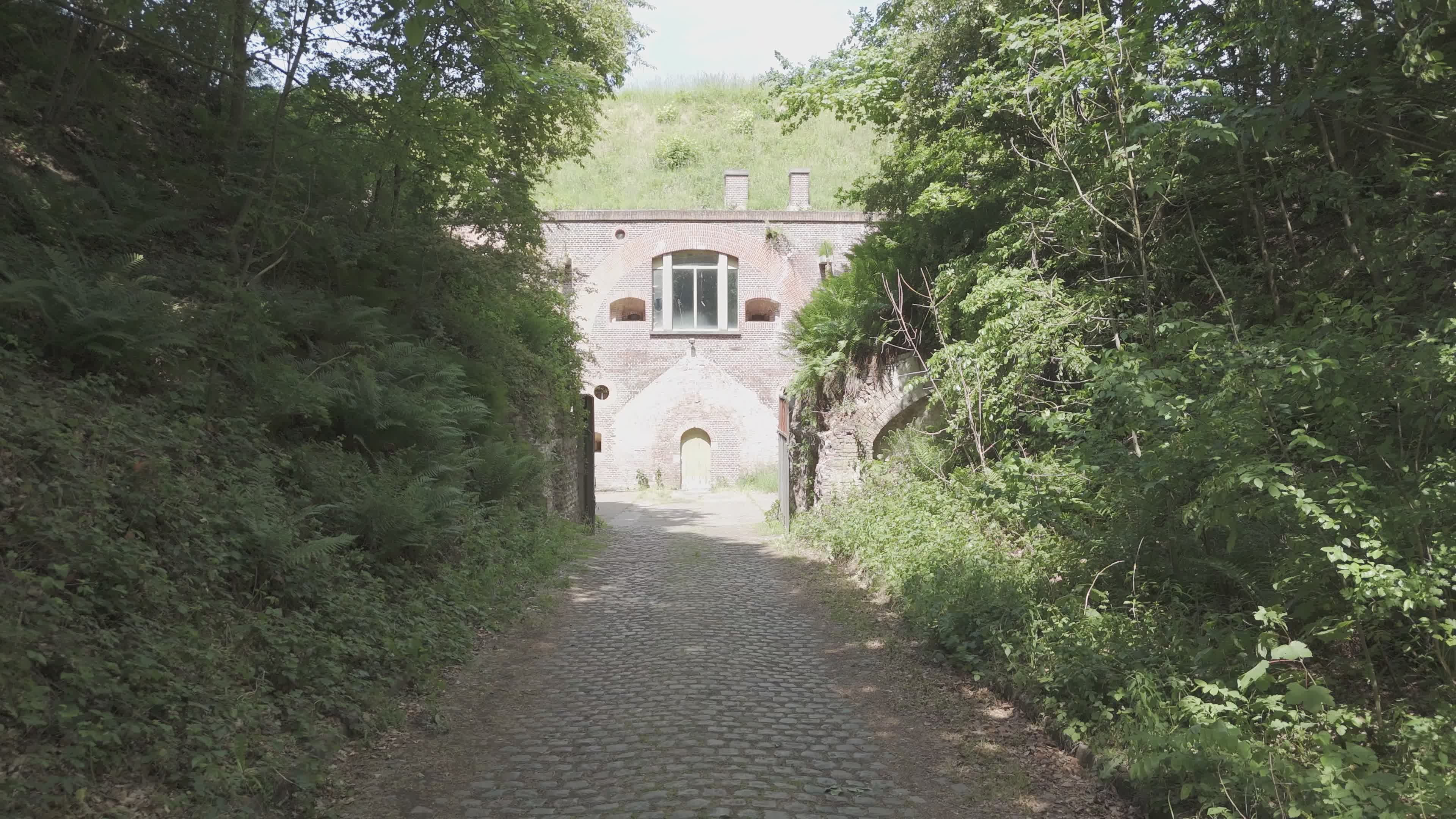Historic Brick Fort Entrance Surrounded by Nature Free Stock Video ...