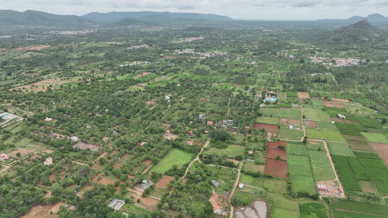 Serene Aerial View of Lush Countryside Landscape Free Stock Video ...