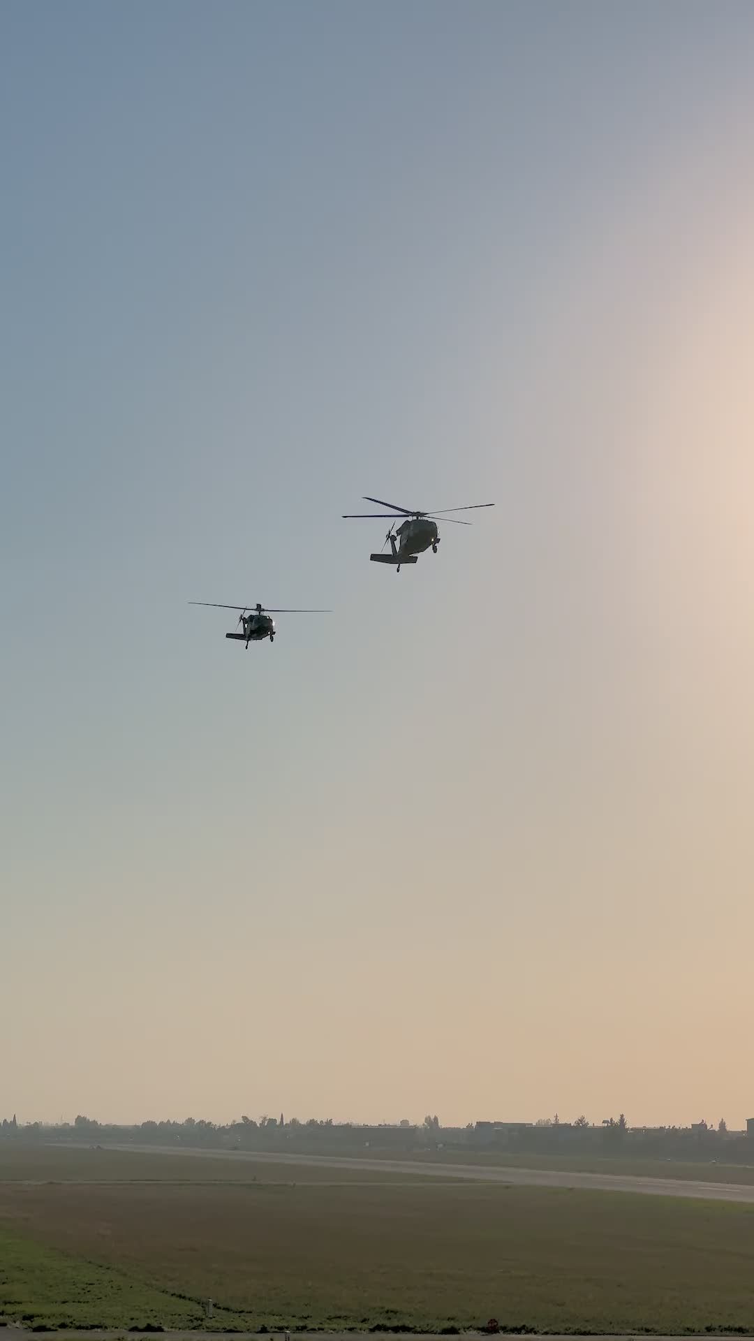 Military Helicopters Flying Under Blue Sky Free Stock Video Footage ...