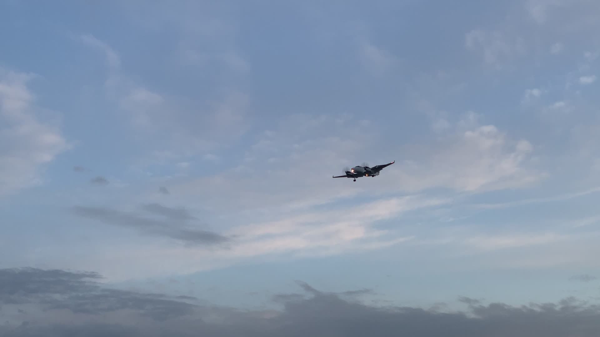 Airplane Flying Against Blue Sky at Dusk Free Stock Video Footage ...