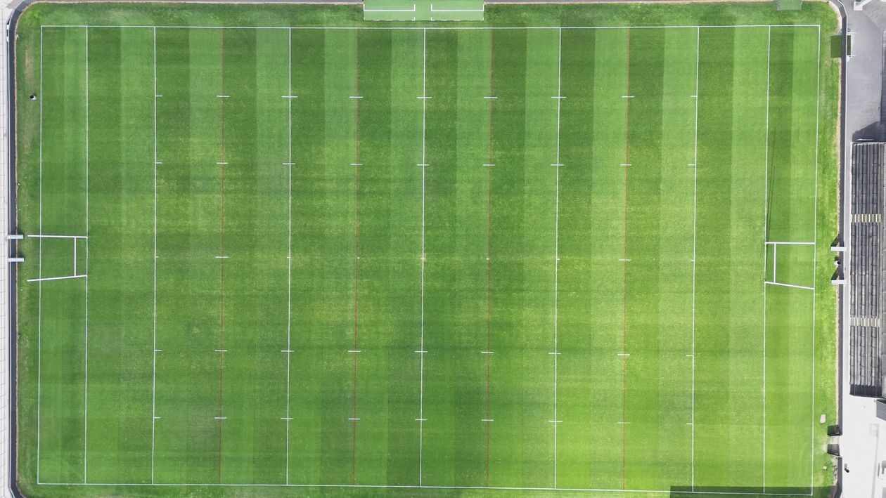 Aerial View of Empty Rugby Field Free Stock Video Footage, Royalty-Free ...