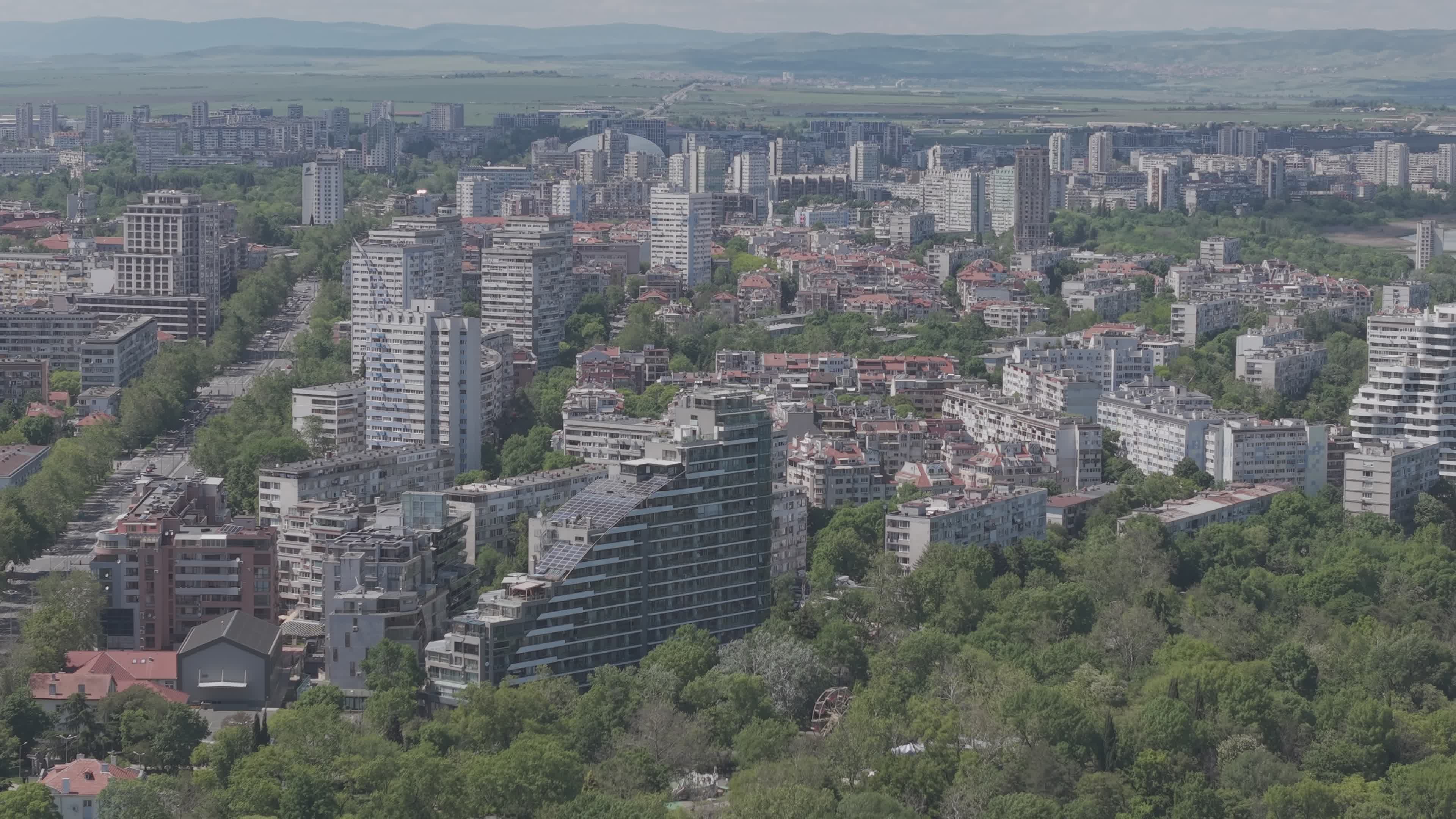 Aerial View of Burgas City Skyline Free Stock Video Footage, Royalty ...