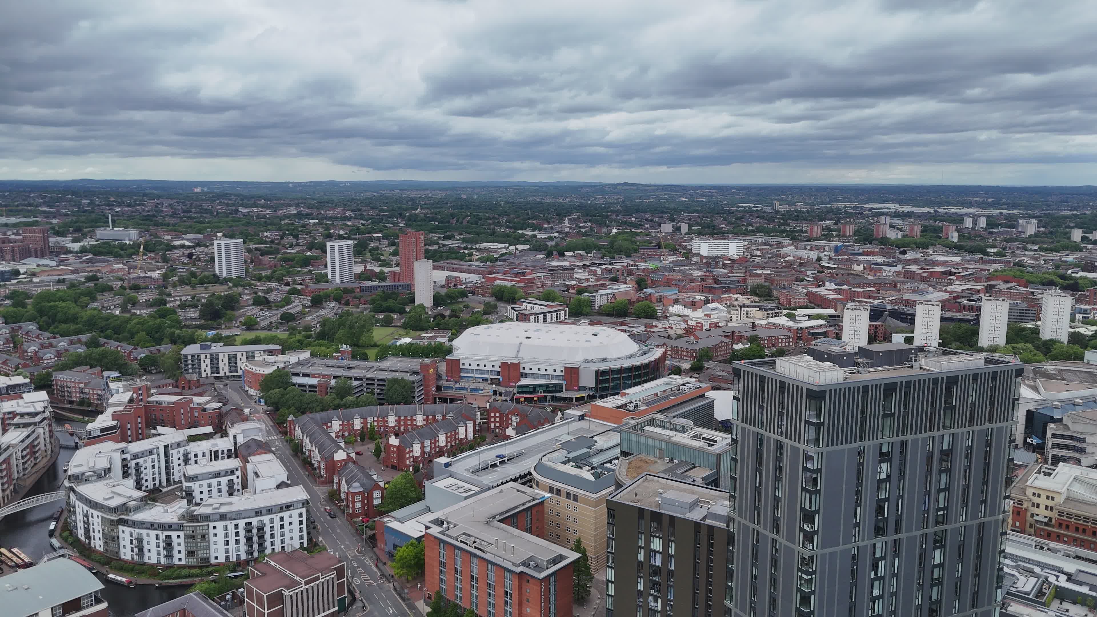 Aerial View of Modern Urban Cityscape Free Stock Video Footage, Royalty ...