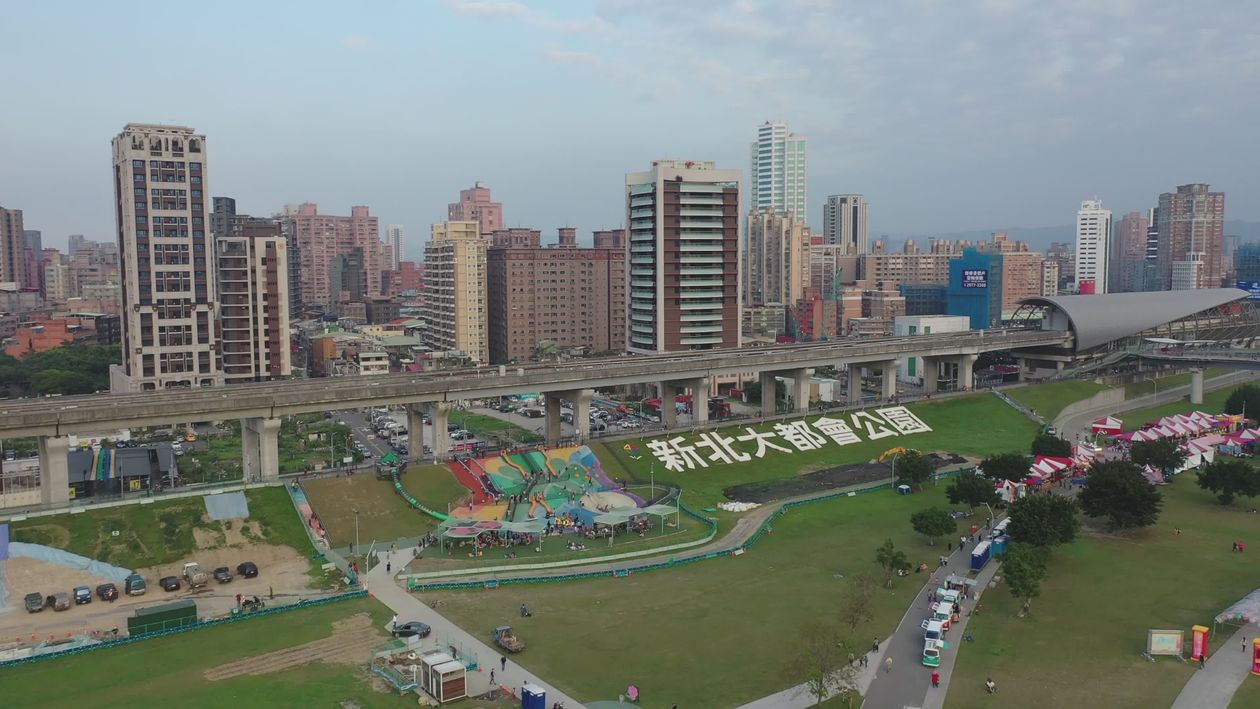 Aerial View of Taipei City Skyline Overview Free Stock Video Footage ...