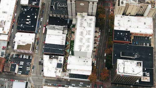 Bir şehir Manzarası Drone Görüntüleri